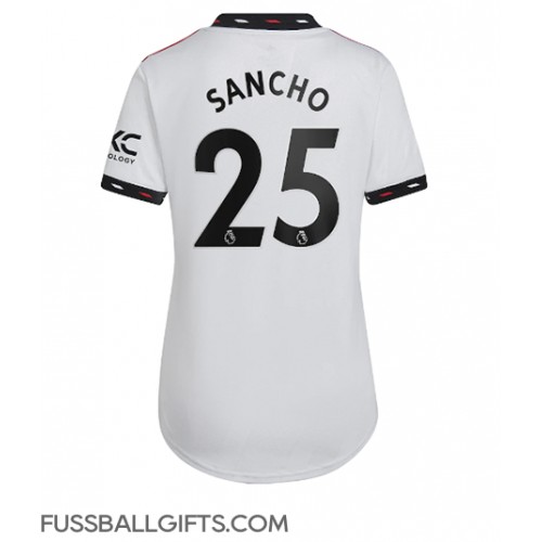 Manchester United Jadon Sancho #25 Fußballbekleidung Auswärtstrikot Damen 2022-23 Kurzarm